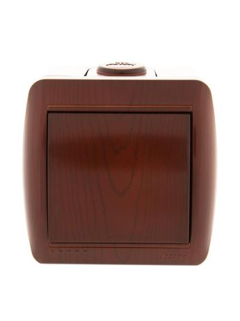 Выключатель 1-кл. ОП Nata 10А IP20 вишня LEZARD 710-0600-100 710-0601-100