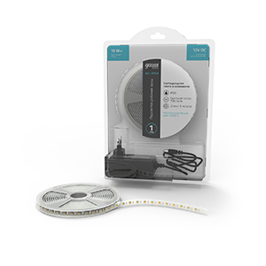 Лента светодиодная LED (комплект и драйвер) 5050/60-SMD 10 Вт/м 700 Лм/м 4000К белый IP20 12 В DC мм (катушка 5 м) Basic Gauss - BT043