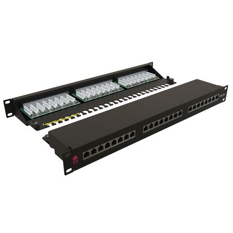 """Патч-панель 19""""(1U), 24 порта RJ-45 полностью экранированная, категория 5e, Dual IDC, цвет черный""" - PP 1901U.S245ES.N SYSMATRIX