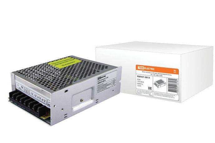 Драйвер для светодиодной ленты LED 12-30 30Вт 12В IP20 | SQ0331-0013 TDM