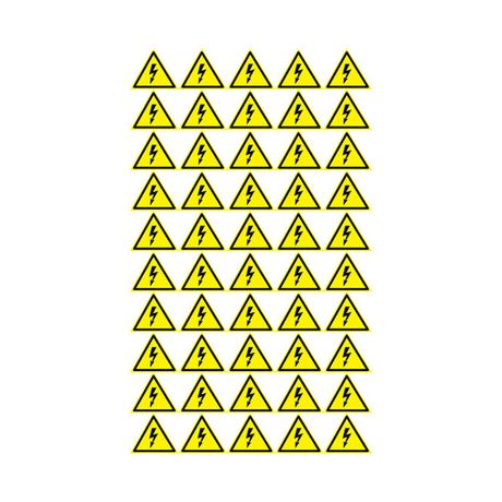 Наклейка знак электробезопасности «Опасность поражения электротоком» 25х25х25 мм 100 шт. | 56-0006-1 REXANT MEET