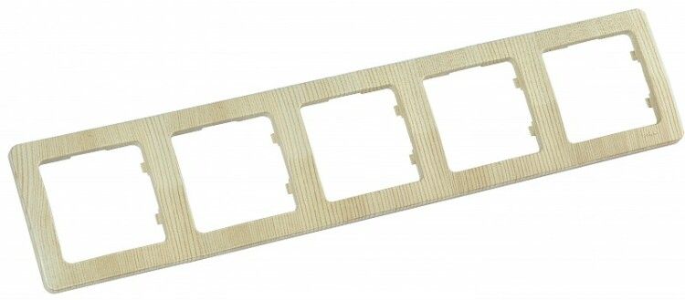 Рамка пятиместная, скрытой установки, цвет сосна | Р405-02 HEGEL