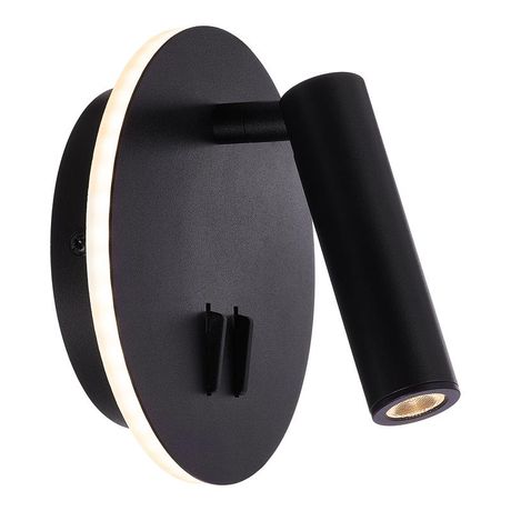 Настенно-потолочный трековый светильник OSRAM ДПО 9Вт 3000К 390Лм IP20 с подсветкой черный 4607194233113