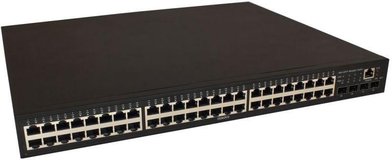 Коммутатор PoE управляемый L2 Gigabit Ethernet на 48 RJ45 + 4хGE SFP до 30Вт порт суммарно 800Вт SW-84804/L(800W) OSNOVO 1000634496