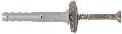 Дюбель-гвоздь 6х60 N D потайной бортик, нейлон , нерж.сталь А2 (50шт) - 50368 Fisher