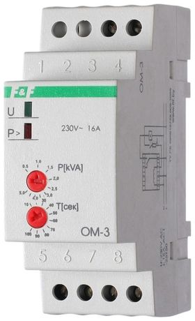Ограничитель мощности ОМ-3 1ф 0.5-5кВт F&F EA03.001.006 Евроавтоматика