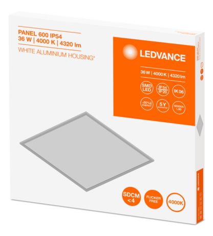 Светодиодная панель 36Вт 600х600 4000K 4320Лм IP54 опал белый LEDVANCE | 4058075149502 Osram
