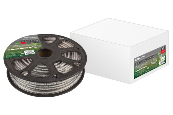 Лента светодиодная SMD2835-60 LED/м-220 В-4,8 Вт/м-IP67-красный (30м) | SQ0331-0111 TDM