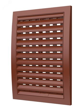 Решетка вентиляционная наружная регулируемая, из ASA пластика 180х250, цвет Терракотовый - 1825РРПН терр ЭРА 18845