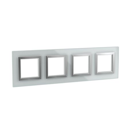 Рамка из натурального стекла, "Avanti", светло-серая, 8 модулей | 4404828 DKC ДКС