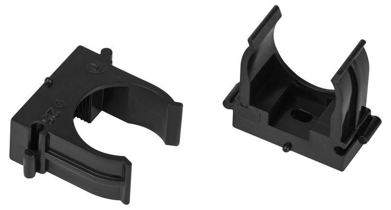 Держатель для труб (клипса) d25мм прямого монтажа CLIP-25-B-MP черн. (уп.50шт) Эра Б0062031