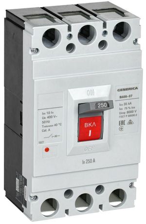 Выключатель автоматический ВА66-37 3Р 250А 35кА | SAV40-3-0250-G GENERICA IEK