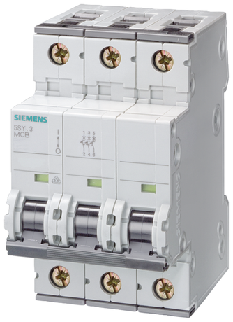 Выключатель автоматический трехполюсный 6А D 400В АС 10кА - 5SY4306-8 Siemens
