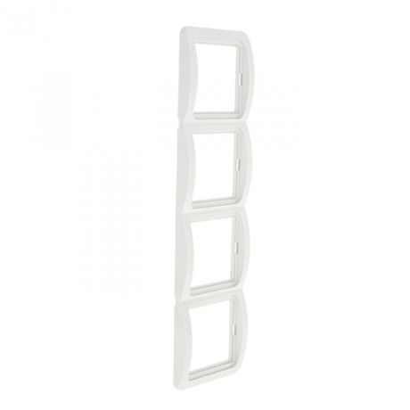 Лондон Рамка 4-местная вертикальная белая EKF PROxima | EEM-V-304-10