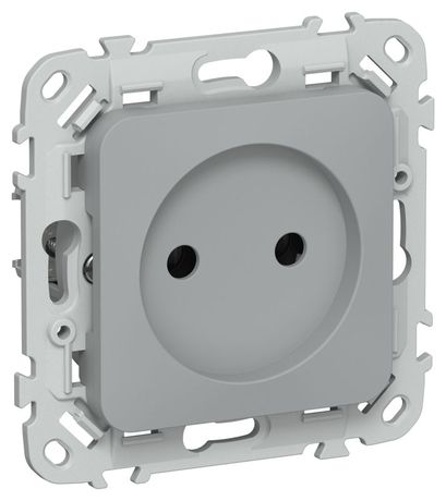 Розетка СП FLITE РС01-1-ФлС 10А без заземл. защ. шторок безвинтовое крепление механизм сер. IEK FI-R10-10-1-K03 IEK арт. FI-R10-10-1-K03