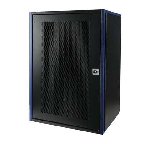 Шкаф настенный 19дюйм 18U 600х450 дверь перфорир. черн. Datarex DR-620411
