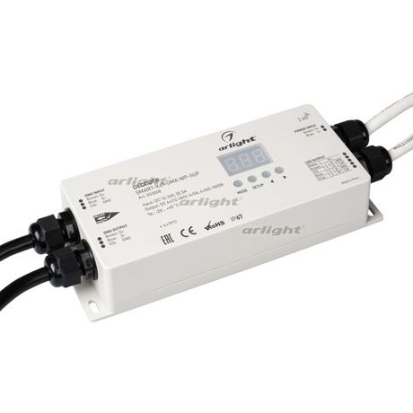 Декодер SMART-K61-DMX-WP-SUF (12-36V, 4x5A) (Arlight, IP67 Пластик, 5 лет) | 033008 Arlight