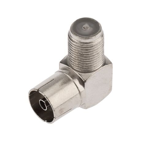 Переходник антенный, (гнездо F - гнездо TV), угловой (5шт.) (пакет) PROconnect | 05-4312-4-9 MEET