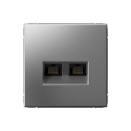 Розетка двойная компьютерная ArtGallery RJ45+RJ45 кат. 6A механизм сталь SE GAL000988 APC