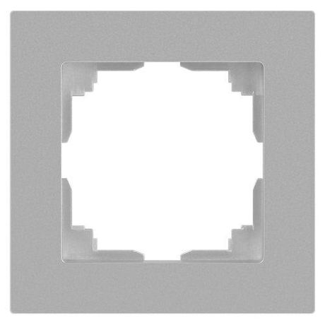 Рамка для розеток и выключателей Intro Accent 6-501-03 на 1 пост, СУ, алюминий | Б0063742 ЭРА