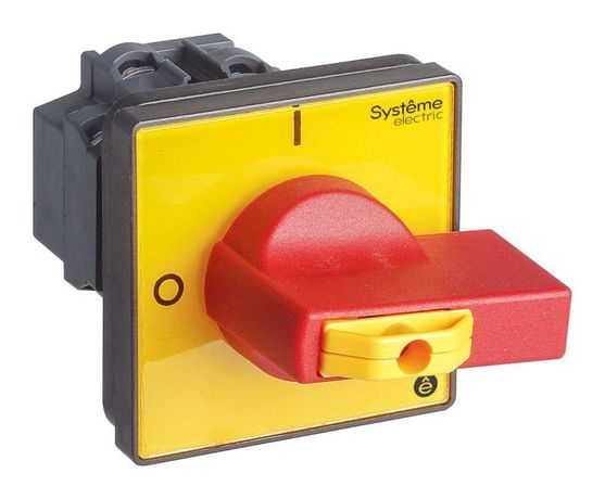 КРАСНОЙ РУКОЯТКОЙ НА ДВЕРЦУ 4 ВИНТА 1 ЗАМОК - MSD20460R ВЫКЛЮЧАТЕЛЬ-РАЗЪЕДИНИТЕЛЬ 4P 20A IP20 С APC