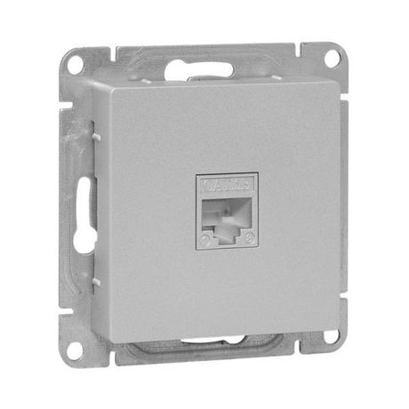 Механизм розетки RJ45 (cat5), алюминий Эпика EKF | UP1-SOA-RJ45-5