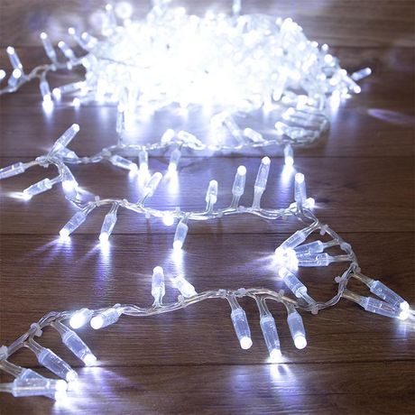 Гирлянда профессиональная Кластер 10 м, 400 LED, прозрачный ПВХ, IP65, соединяемая, цвет свечения белый NEON-NIGHT - 303-645