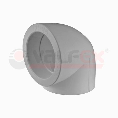 Угольник 25 мм 90 град., полипропиленовый PPR, серый - 10108025Г VALFEX