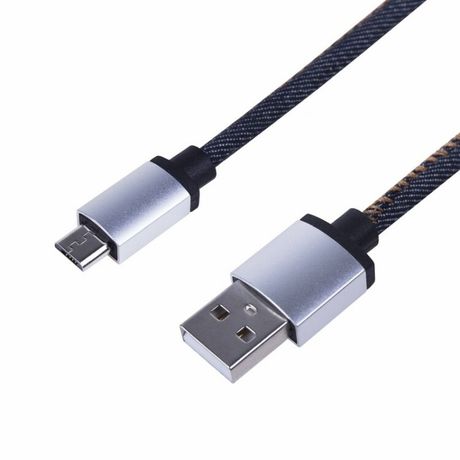 Кабель USB microUSB, в джинсовой оплетке, 18-4242, MEET