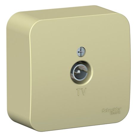 Коннектор BLANCA открытой установки ТВ с изолирующей пластиной, бежевый - BLNTA000017 APC