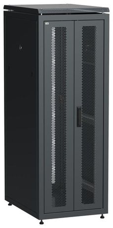 Шкаф напольный сетевой 19' LINEA N 33U 600х800мм передняя распашная перфорированная дверь задняя черный - LN05-33U68-2PP IEK