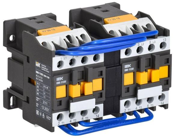 Контактор КМИ-11230 реверс 12А 400В/АС3 2НО | KKM13-012-400-20-1 IEK