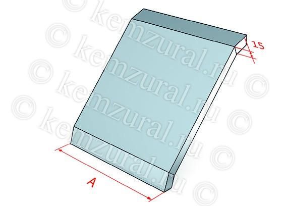 Крышка для угла поворота трассы вниз на 90град. сталь 1.2мм КЛс 400-90 УТ1.5 КЭМЗ 118 401104 14