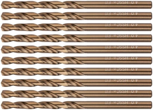 Сверло по металлу HSS с добавкой кобальта 5% Профи 4.0мм (уп.10шт) FIT 33940 РОС