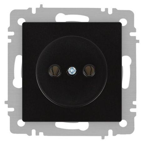 Розетка однофазная скрытого монтажа, в рамку без шторок антрацит 16А 250В IP20 винтовые зажимы 6-201-05 Intro Accent - Б0063665 ЭРА