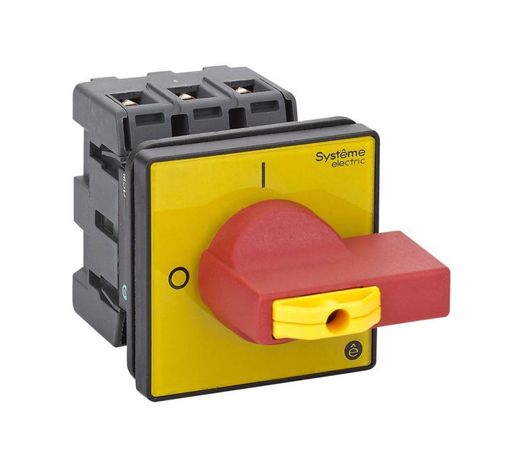 КРАСНОЙ РУКОЯТКОЙ НА ДВЕРЦУ 4 ВИНТА 1 ЗАМОК - MSD40360R ВЫКЛЮЧАТЕЛЬ-РАЗЪЕДИНИТЕЛЬ 3P 40A IP20 С APC