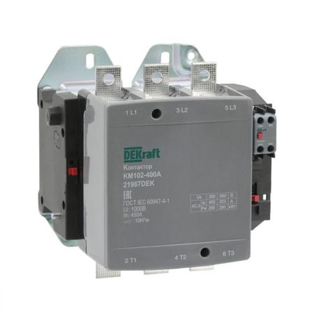 Контактор 400А 220В_АС АС3_ АС4 1НО+1НЗ КМ-102 | 21967DEK DEKraft APC