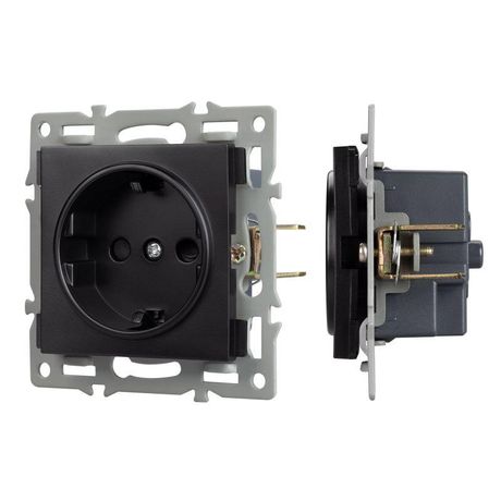 Механизм электрической розетки SCT-MEU1-PL-BK (250V, 16A) (Arlight, -) - 043731