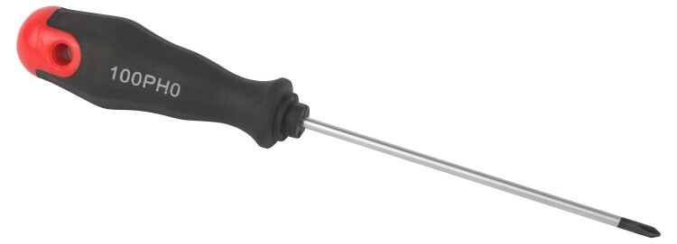 Отвертка PH 0х100 мм крестовая двухкомпонентная рукоятка | Б0055837 ЭРА