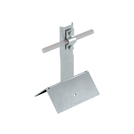 Коньковый держатель болтовой с широким основанием для прутка 5-8мм. Высота 100мм. Гальваническое цинкование - BKDB-H100-D5-10 КМ-Профиль MA0121