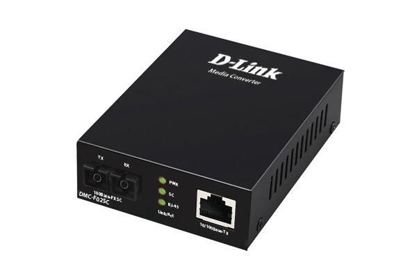 Медиаконвертер DMC-G02SC/A1A (1 порт 100/1000Base-T + 1 1000Base-SX; разъем SC для многомод. оптич. кабеля (до 550м) D-Link 1824149