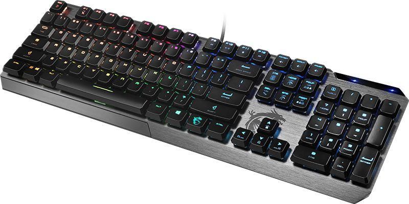 Клавиатура Vigor GK50 Low Profile RU механич. черн. USB Multimedia for gamer LED S11-04RU225-GA7 MSI 1391850
