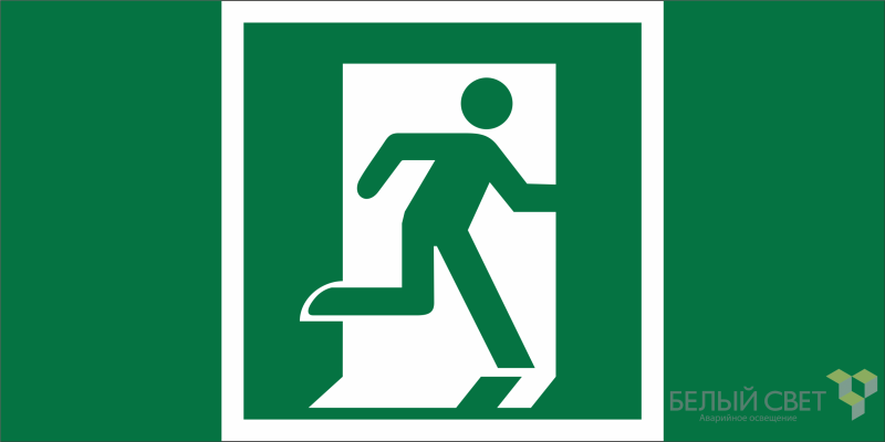 Знак безопасности NPU-2714.E01-02 "Выход здесь (прав.)" Белый свет a20302 BS