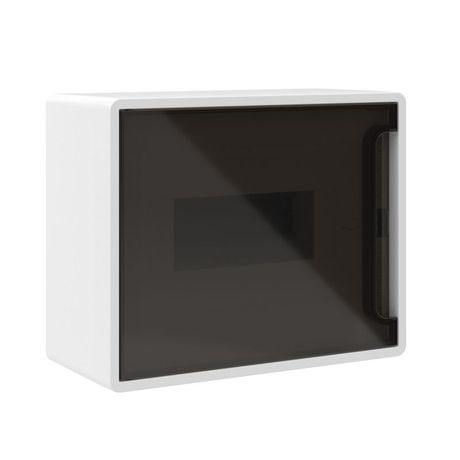 Щиток 8 мод настенный FRAME ЩРн-П-8, белый, с тонированной дверцей, 2 шинами PEN на 6 и отв. F08W1WD DKC ДКС