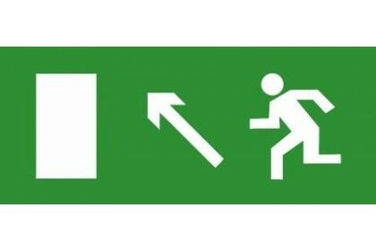 Эвакуационный знак ЭП05 Налево вверх 140x280 мм | 140280 TechnoLux