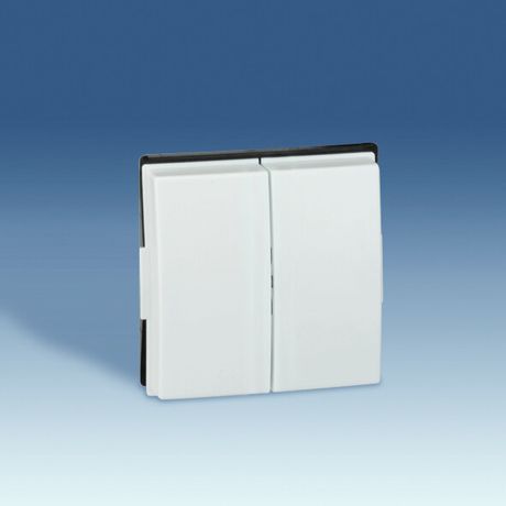 Клавиша двойная Simon27 Scudo бел. 2705026-030