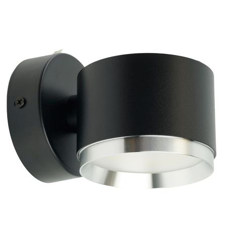 Светильник ДБО 12W GX53 без лампы черный+хром - 51691 FERON