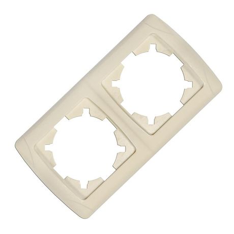 Маргарита рамка двухместная горизонтальная сл.кость (ivory) (еврослот) - МР002Г-I Союз