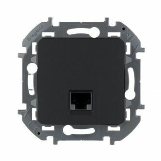 Розетка компьютерная Inspiria RJ45 кат.5E UTP антрацит Leg 673828 Legrand