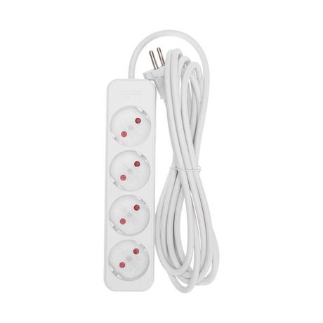 Удлинитель STANDARD 4 гнезда, 3м, 2х1,0мм², б/з, белый | 13-4024 REXANT MEET